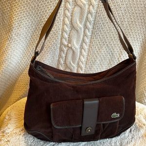 Lacoste corduroy purse
